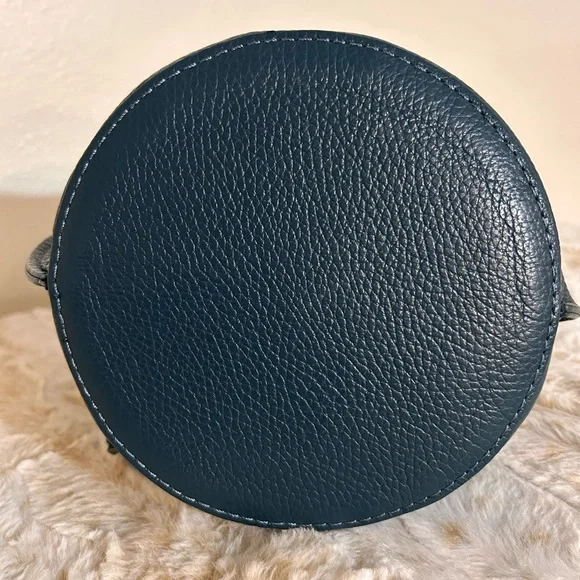 EUC Anna Paola Mini Drawstring Bucket Bag. Fun & flirty. Teal / Blue green. - Picture 5 of 5